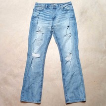 Buckle BKE Tyler Straight Leg Distressed Jeans - Mens Size 34L (34x33) - $475.03 MXN