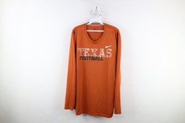 Nike Mens L Spell Out University of Texas Football Long Sleeve T-Shirt Orange - £27.09 GBP
