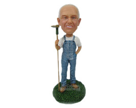 Custom Bobblehead Mechanic Wearing Suspenders And Keeping One Hand In His Pocket - £71.12 GBP