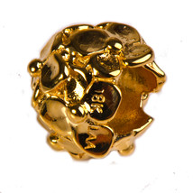 Authentic Trollbeads 18K Gold 21106 Hydrangea, Gold - £218.13 GBP