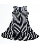 Juicy Couture Black and White Geometric Fit and Flare Mini Dress Size Small - £22.36 GBP