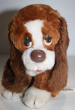 Russ Berrie Stuffed Animal Sad Eyes Baxter 7&#39; Puppy Dog Plush Toy 871 Korea Vtg - £12.93 GBP