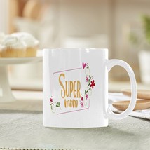 Ceramic Mug – 11 oz White Coffee Mug – Mother&#39;s Day Gift - Super Mom - £10.67 GBP