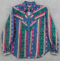 Rodeo Western Wear Vintage Aztec Geometric Print Snap Button Western Shi... - $59.39