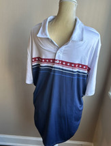 Flag &amp; Anthem Men’s Polo Shirt New 2XL  White Blue Red - $29.99