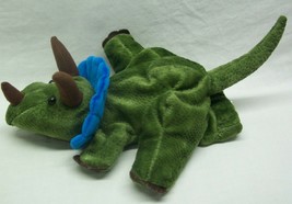 Caltoy BLUE &amp; GREEN TRICERATOPS DINOSAUR HAND PUPPET 13&quot; Plush STUFFED A... - £12.21 GBP