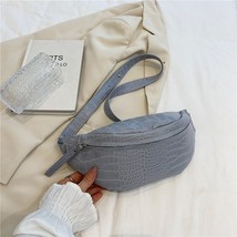 New Waist Bag Women Leather Fanny Pack Fashion  Crossbody Chest Bag Stone patter - £52.80 GBP
