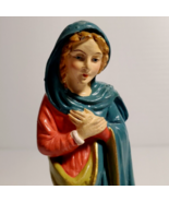 Vintage Nativity Putz Replacement Kneeling Virgin Mary 3 3/4&quot; Papier Pap... - $8.91