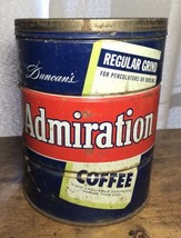 Vtg Admiration Coffee 2 Lb. Can Tin Had A Key Wind Advertising Litho Graphics - $74.25