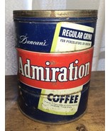 Vtg Admiration Coffee 2 Lb. Can Tin Had A Key Wind Advertising Litho Gra... - $1,413.55 MXN