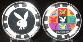 (1) Vintage Playboy Poker Chip - Black - Very Hard To Find Chip - $12.95