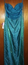 PARTYTIME SEQUINED NEW TEAL EVENING GOWN SIZE 6 NEW  RETAIL $249 - £85.61 GBP