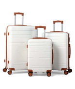  3 Piece Set Suitcase ABS Hardside Lightweight with TSA Lock Spinner Whe... - €72,85 EUR