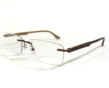 Bulova Eyeglasses Frames GOLDEN VALLEY BROWN Rectangular Rimless 55-18-145 - $44.54
