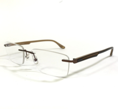 Bulova Eyeglasses Frames GOLDEN VALLEY BROWN Rectangular Rimless 55-18-145 - £34.82 GBP