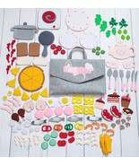 Play Food Set, Felt food breakfast, Kitchen Educational game,Cooking qui... - $2,131.30 MXN