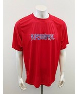 Running Room Men&#39;s Polyester Athletic Shirt Size XL Red Short Sleeve Tee - $148.98 MXN