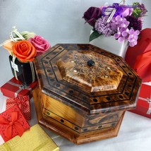 Jewelry organizer Box, Burl wood box,Thuya Wooden Jewelry Octagon Shaped... - £197.04 GBP