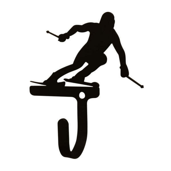 Skier Powder-coated Wall Hook Made in USA