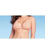 Wild Fable Missy Women&#39;s Crochet Triangle Bikini Top  Peach Size XL - $14.74