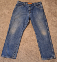 Wrangler FR Jeans Mens 38 X 31 Riggs Workwear Fire Resistant Blue Jeans - $20.85