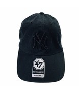 New York Yankees 47 Brand Black on Black Adjustable Buckle Cap Hat Cotton - $45.40 CAD