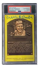 Brooks Robinson Firmato 4x6 Baltimore Orioles HOF Carta Targa PSA/ - £54.26 GBP