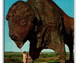 Worlds Largest Buffalo Jamestown North Dakota ND UNP Chrome Postcard W20 - £2.33 GBP