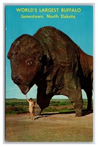 Worlds Largest Buffalo Jamestown North Dakota ND UNP Chrome Postcard W20 - £2.33 GBP