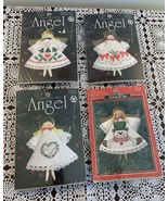 4 Designs For Needle Cross Stitch Kits 1485-1476-1481 Clothespin Angel O... - $12.99