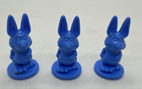 Ravensburger Funny Bunny Replacement 3 Blue Bunny Player Parts Pieces - $10.88