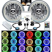 Octane Lighting 5 3/4 RF RGB COB Multi-Color Change Halo Angel Eye Shift H4 LED  - £197.34 GBP