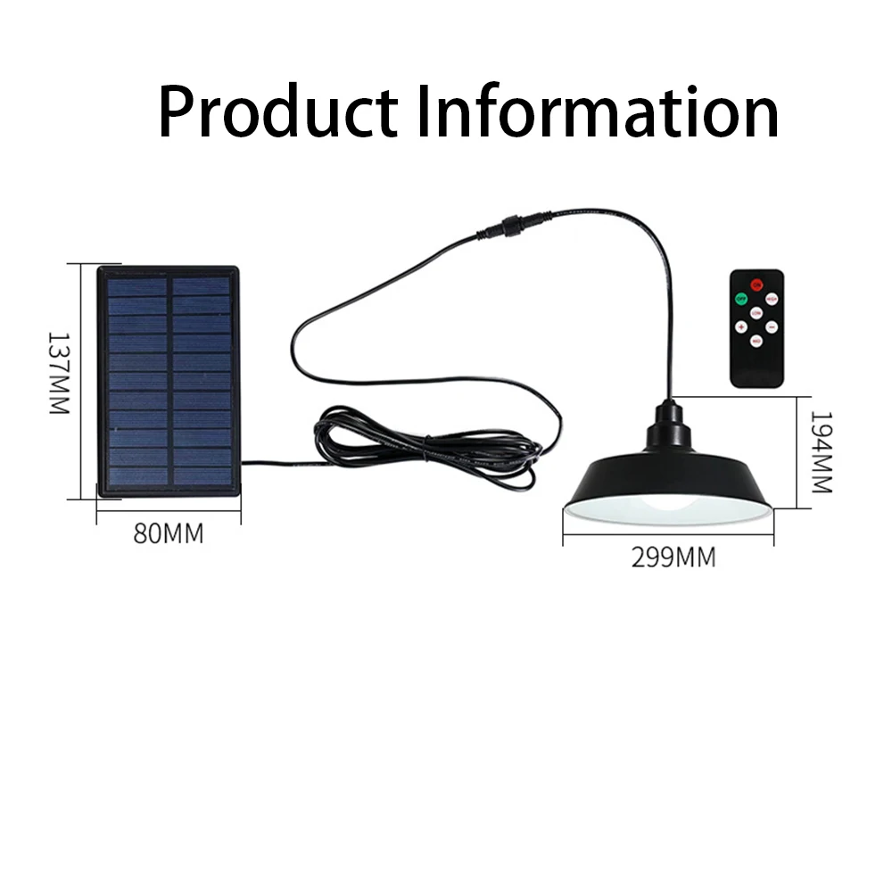 1200mAh solar remote control pendant lights outdoor waterproof garden lights ind - £215.65 GBP