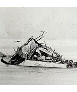 Battleship Maine Wreck Victorian 1898 Print Cuba&#39;s Freedom Spanish War D... - $550.13 MXN