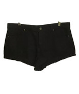 Juniors Forever 21 High Waist Solid Black Cut Off Denim Shorts Lace Trim... - $275.14 MXN
