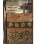 Bed Bath Beyond Fall Autumn Pumpkin Grid Jacquard 60”x 84”Oblong/Oval Ta... - €25,57 EUR