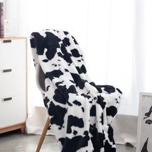 Cartoon Cow Print Blanket, Soft Flannel Blanket Fleece Cute Cow Throw Blanket Li - £58.52 GBP