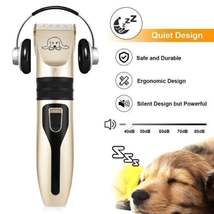 Low Noise Pet Clipper Shave Fur Hair Cordless Electric Dog Cat Grooming Trimming - £11.86 GBP+