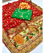  Vichitra Silk Panetar Patola Saree,Embroidery+Diamond Work Both Side Bu... - €103,04 EUR