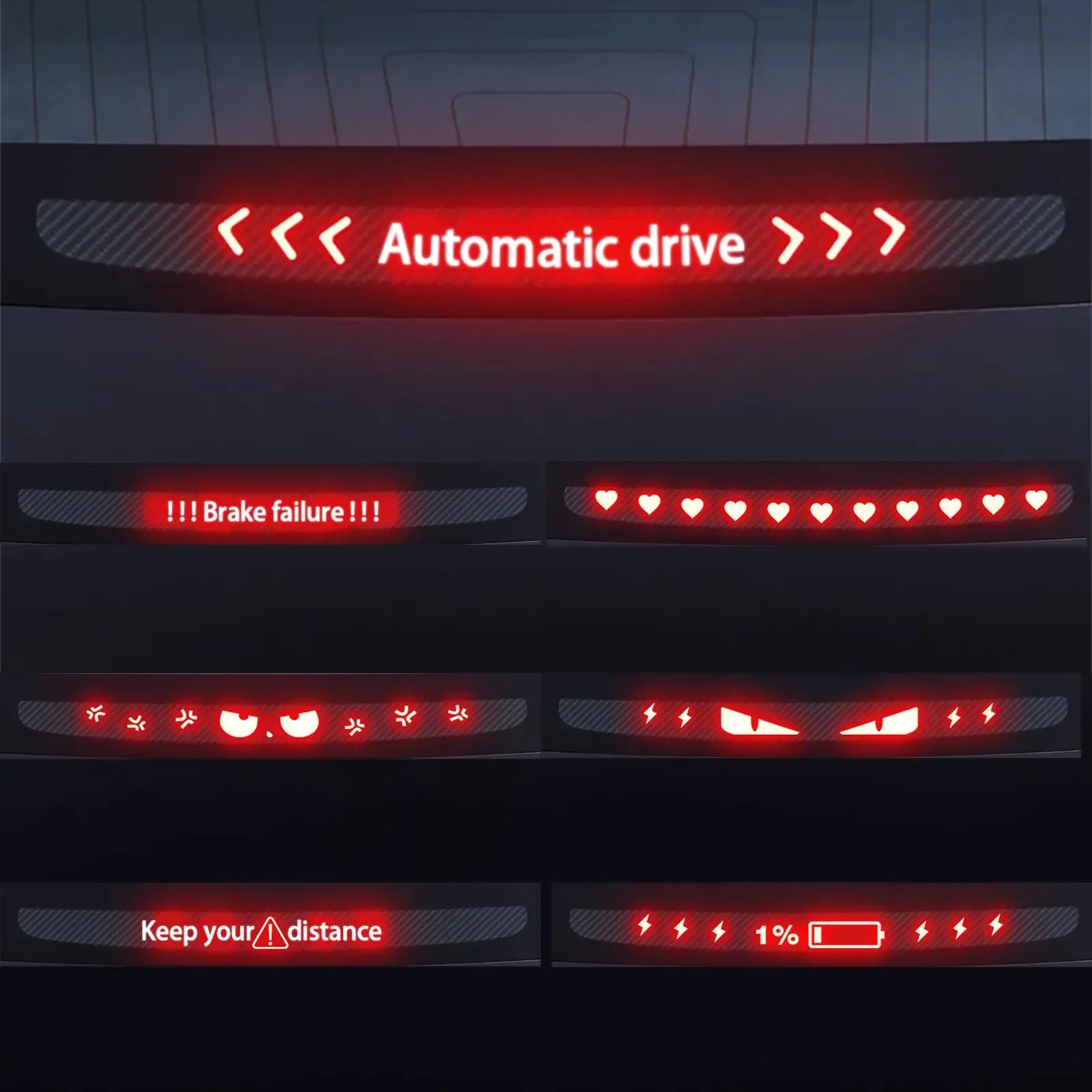 Halloween Accept Customized Car Stickers For Tesla Model 3 Y High Mounted Brake - £12.13 GBP+