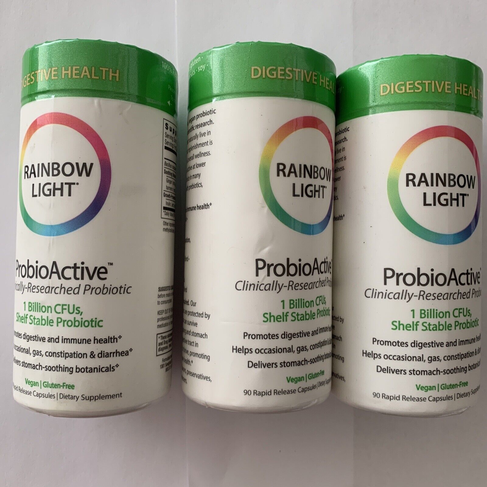 3 Rainbow Light ProbioActive Probiotics 1 Billion CFUs, 90 Capsules 10/2022 - $29.99