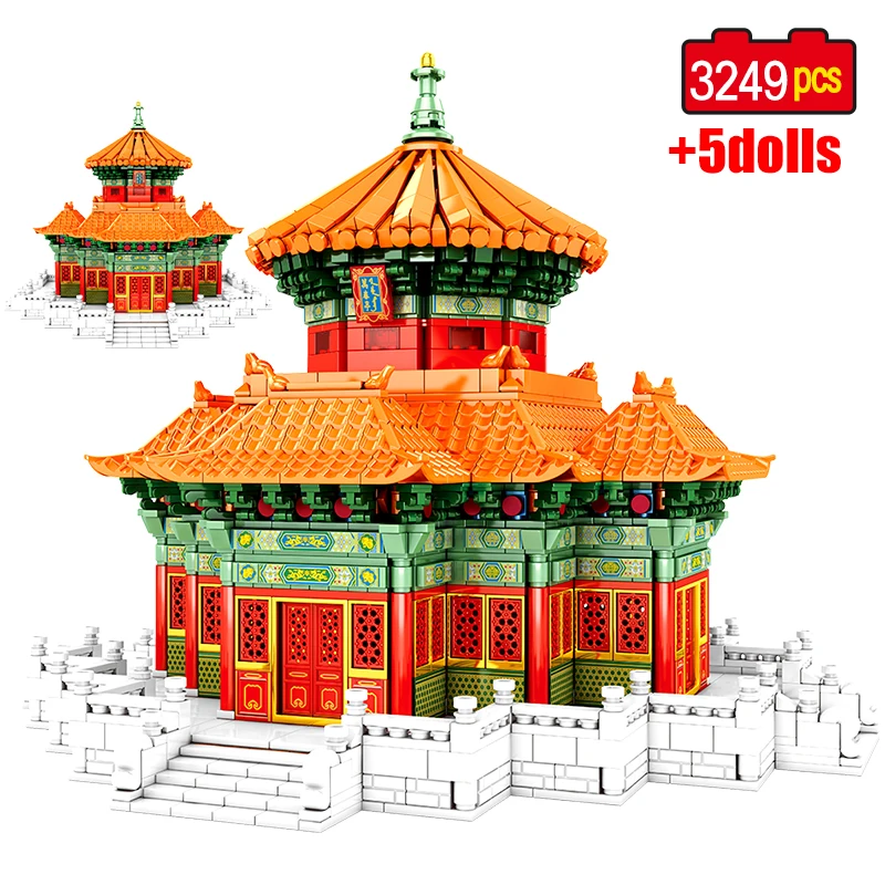 3249Pcs City Ancient Forbidden Palace Royal Palace Building Blocks Friends - £168.34 GBP