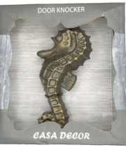 Nautical Seahorse Door Knocker Antique Look Bronze Decorative Metal Beach House - £27.96 GBP