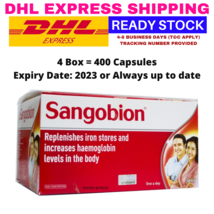 4 Boxes X 100&#39;s Sangobion Complete For Replenishes Iron and Haemoglobin - £122.42 GBP