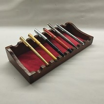 Pen Holder Office Desk - Wood Walnut, 27 CM for 8 Pens - £25.40 GBP