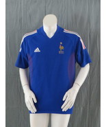 Team France Soccer Jersey - 2002 Home Jersey by Adidas - Men&#39;s Large  - £59.95 GBP