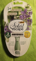 Bic Soleil ”Escape” 4 Pack Razors, 3 Blades Scented Lavender Eucalyptus - £5.56 GBP