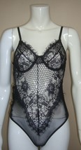 ITOO Fashion Black Mesh Lace Bodysuit Women&#39;s Size Small NEW - £11.70 GBP