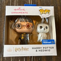 Hallmark Funko Pop Wizarding Harry Potter &amp; Hedwig Christmas Ornament 2 Pack New - £19.18 GBP