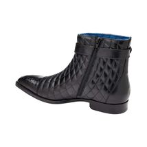 Belvedere Libero Genuine Ostrich Leg and Quilted Leather Boots R80 Black image 2